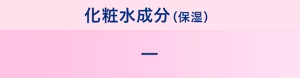 化粧水成分（保湿）：ー
