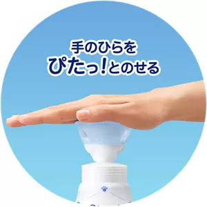 ⼿のひらをぴたっ！とのせる