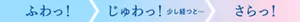 ふわっ！ じゅわっ！ 少し経つと… さらっ！