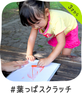 3才から ＃葉っぱスクラッチ