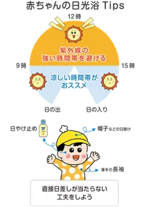 赤ちゃんの日光浴Tips