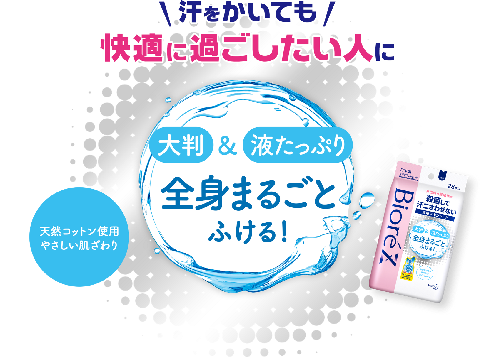 薬用スキンシート | 商品ラインナップ | ビオレＺ | 花王株式会社