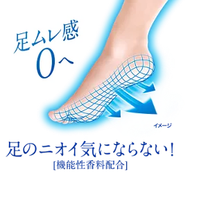 足ムレ感0へ。足のニオイ気にならない！［機能性香料配合］