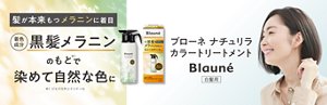 髪が本来もつメラニンに着目 着色成分 黒髪メラニンのもと*1で 染めて自然な色に ＊1 ジヒドロキシインドール  ブローネ ナチュリラ カラートリートメント 白髪用