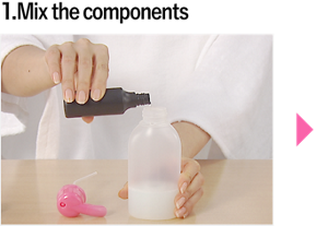１．Mix the components