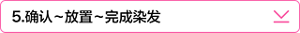 ５．确认～放置～完成染发