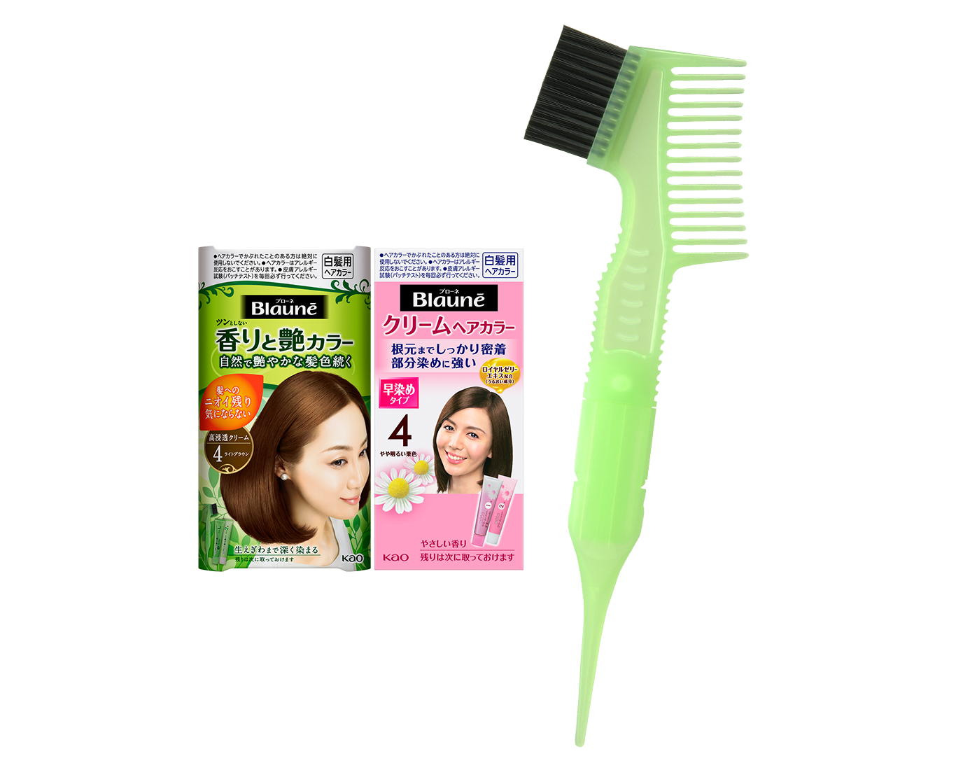 クリームタイプ 全体を染める時 使い方 ブローネ 花王株式会社