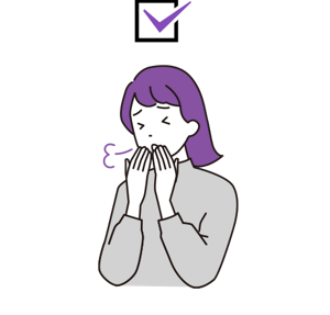 手の指先が冷えている女性のイラストイメージ