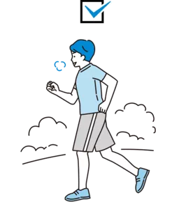 ランニングしている男性のイラストイメージ 