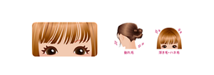 前髪はもちろん、後れ毛や浮き毛・ハネ毛にも！