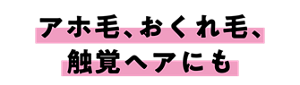 アホ毛、おくれ毛、触覚ヘアにも
