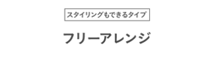 スタイリングもできるタイプ フリーアレンジ