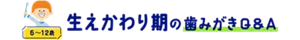 生えかわり期の歯みがきQ&A (6〜12歳)