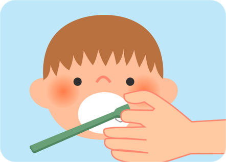 2 歯みがきの習慣づけと寝かせみがきのポイント 乳歯期の歯みがきq A 0 6歳 オーラルケア情報 クリアクリーン 花王株式会社