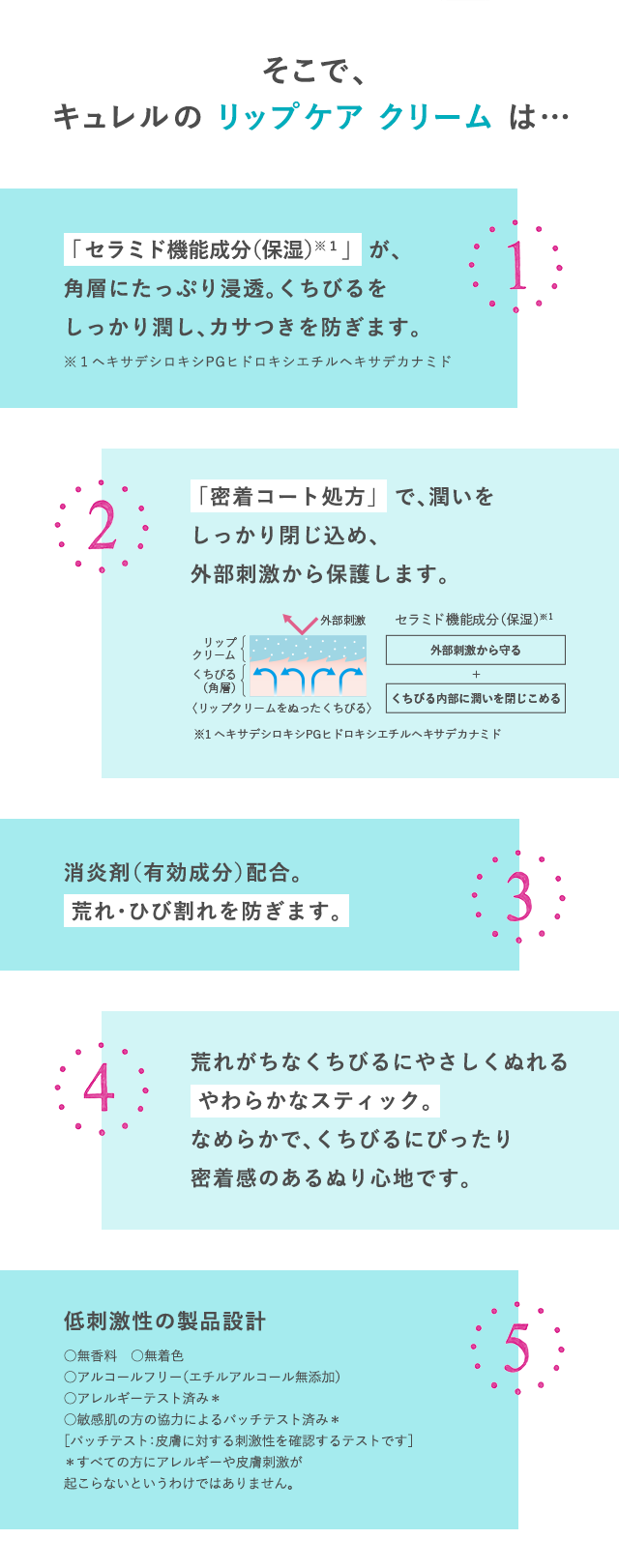 特集 うるおってやわらか キュレルのリップケアクリーム 特集 うるおってやわらか キュレルのリップケアクリーム