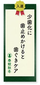 少歯化に歯止めかけると歯ぐきケア（春蚊秋冬）