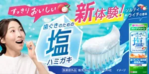 すっきりおいしい新体験！歯ぐきのための塩ハミガキ ソルティライチの香味