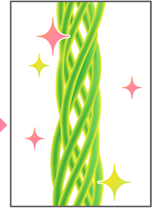 補修された繊維のイメージ