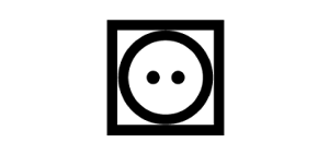 四角形の中に円と「点」などが加えられた記号