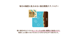 毎日の湿度に乱されない独自開発テクノロジー 髪に湿度が出入りするキューティクルの狭い隙間まで密着バリア。湿度による髪のうねりをおさえて浮き毛や広がりを防ぎます。