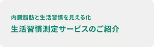 内臓脂肪と生活習慣を見える化 生活習慣測定サービスのご紹介