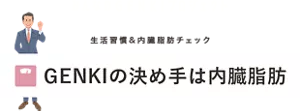 みんなのGENKIプロジェクト　生活習慣＆内臓脂肪チェック　GENKIの決め手は内臓脂肪