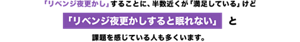 リベンジ夜更かしすることに、半数近くが満足しているけど、リベンジ夜更かしすると眠れない課題を感じている人も多くいます