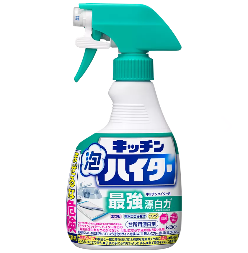 でらゆうげ❗️ Amazon | キッチン泡ハイター 漂白剤 塩素系 本体 1000ml 付け替え