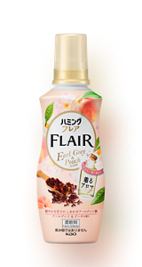 ハミングフレア　柔軟剤のアールグレイ&ピーチのボトル