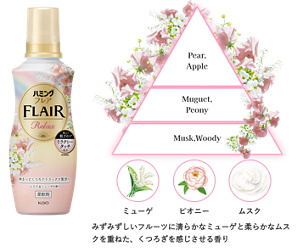 ゆるっとくつろぐリラックス気分へ、ムスク＆ミューゲの香りの紹介。みずみずしいフルーツに清らかなミューゲと柔らかなムスクを重ねた、くつろぎを感じさせる香り