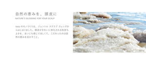 自然の恵みを、頭皮に NATURE’S BLESSING FOR YOUR SCALP inesのモノづくりは、ジェントル スクラブ クレンズからはじまりました。頭皮がきれいに浄化される気持ちよさを、まいにち感じてほしくて。こだわったのは自然の恵みを活かすこと。