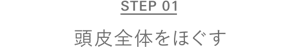 STEP 01 頭皮全体をほぐす
