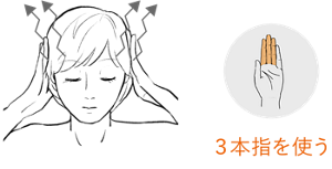 3本指を使う