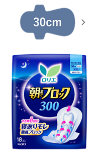 ロリエ　朝までブロック　３００ 羽つきの製品カタログのページへ。​