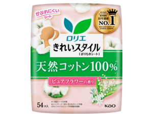 きれいスタイル 天然コットン100% ピュアフラワーの香りの製品カタログページへ。