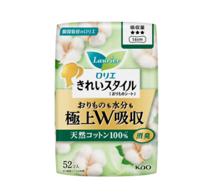 きれいスタイル 極上W吸収 天然コットン100% 無香料の製品カタログページへ。