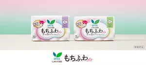 ロリエの生理用ナプキン、しあわせ素肌 ふんわりfitの商品ビジュアル。