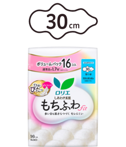 ボリュームパック　しあわせ素肌　もちふわfit　無香料　特別心配な昼用３０ｃｍ　羽つきの製品カタログページへ。