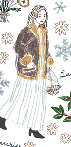 日付とイラスト入りの1，2月の基礎体温表ダウンロード先へ。