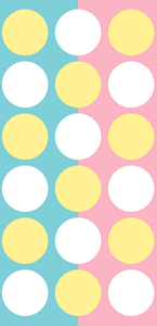 日付無しイラストなし水玉模様タイプAの基礎体温表ダウンロード先へ。