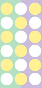 日付無しイラストなし水玉模様タイプCの基礎体温表ダウンロード先へ。