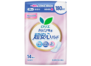 	さらピュア吸水　超安心パッド　１８０ｃｃ 29cm の製品カタログページへ。