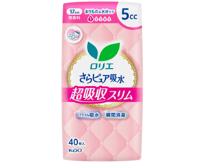 ロリエさらピュア吸水　超吸収スリム 5ｃｃ（17cm）の製品カタログページへ。