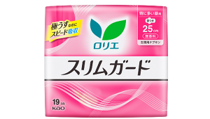 スリムガード　特に多い昼用 25㎝　羽つき　の製品カタログページへ。