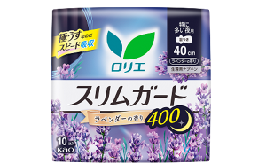 スリムガード　ラベンダーの香り　特に多い夜用４００羽つきの製品カタログページへ。