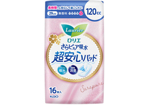 さらピュア吸水　超安心パッド　１２０ｃｃ 29cm の製品カタログページへ。