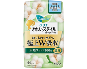 きれいスタイル　極上Ｗ吸収　ロング＆ワイド　天然コットン１００％の製品カタログページへ。