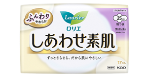 しあわせ素肌　特に多い昼用２５ｃｍ　羽つきの製品カタログページへ。