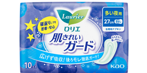 肌きれいガード　多い夜用 ２７㎝　羽なしの製品カタログページへ。