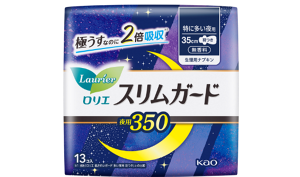 スリムガード　特に多い夜用３５０羽つきの製品カタログページへ。